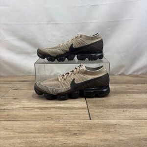 Nike Air‎ Vapormax 2017 Khaki Tan Beige Black Mens Size 8.5 Rare 849558-201